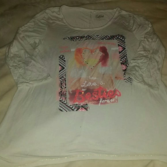 T-shirt Justice "Girls Unite" Gris - Taille 18 Plus (fille) - Occasion Très Bon état